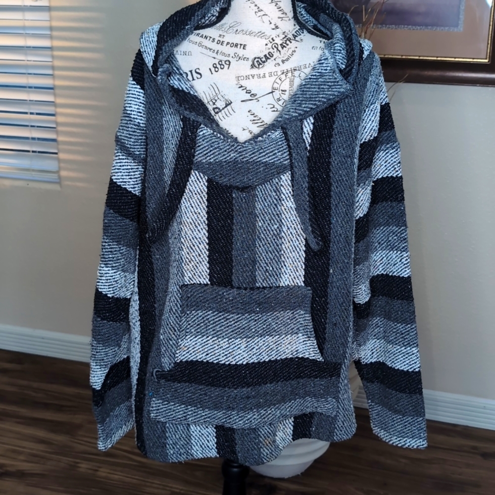 Vintage Mexican Baja Pullover Hoodie....#V150